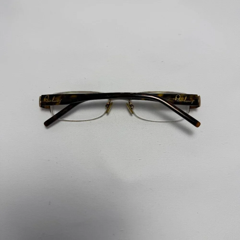 Burberry Gold Half Rim Eyeglasses - Frames Only